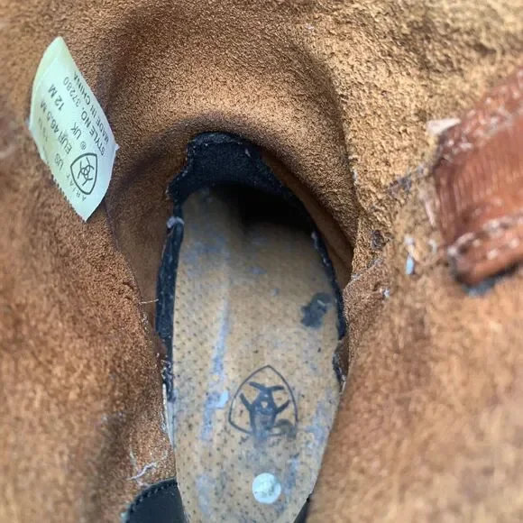 Ariat Sierra Cowboy Work Boot Tan Brown Leather Mens 13 D ATS 37280‎ - Picture 6 of 9